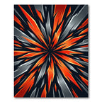 Volcanic Orange Sharp Burst Rug
