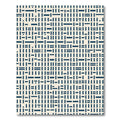 Modern Navy Crisp Grid Abstract Art Rug