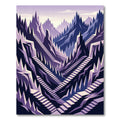 Purple Geometric Mountain Staircase Rug