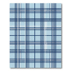 Light Blue Navy Grid Plaid Rug