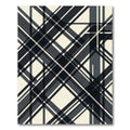 Monochrome Geometric Diagonal Plaid Rug