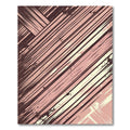 Crimson Abstract Striped Canvas Rug