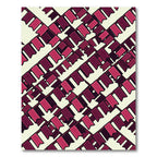 Deep Rose Bunting Diagonal Overlay Rug