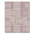 Plum Linear Geometric Patchwork Rug