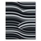 Monochrome Wavy Linear Abstract Wave Rug