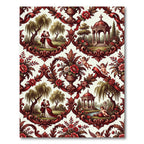 Romantic Cherub Garden Regal Scene Rug