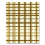 Modern Ochre Neutral Grid Checkered Rug