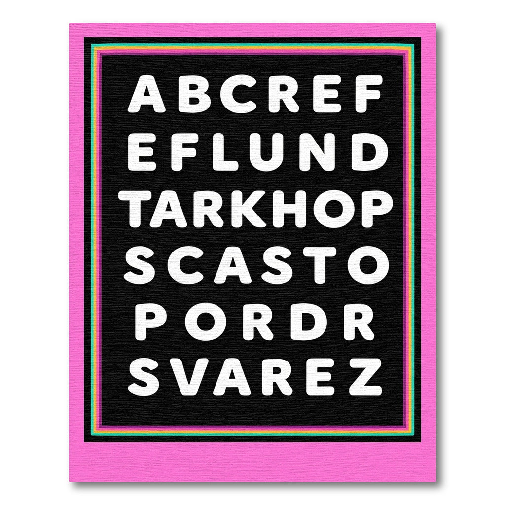 Retro Alphabet Word Puzzle Rug