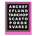 Retro Alphabet Word Puzzle Rug