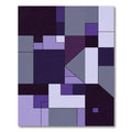 Modern Purple Geometric Color Block Rug