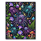 Mystical Neon Spider Celestial Flora Rug