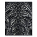 Monochrome Gothic Vaulted Ceiling Grid Rug
