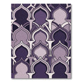 Elegant Purple Arch Geometric Tile Rug