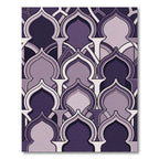 Elegant Purple Arch Geometric Tile Rug