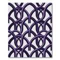 Modern Deep Violet Arched Interlocking Rug