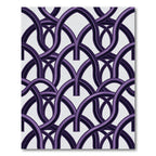 Modern Deep Violet Arched Interlocking Rug