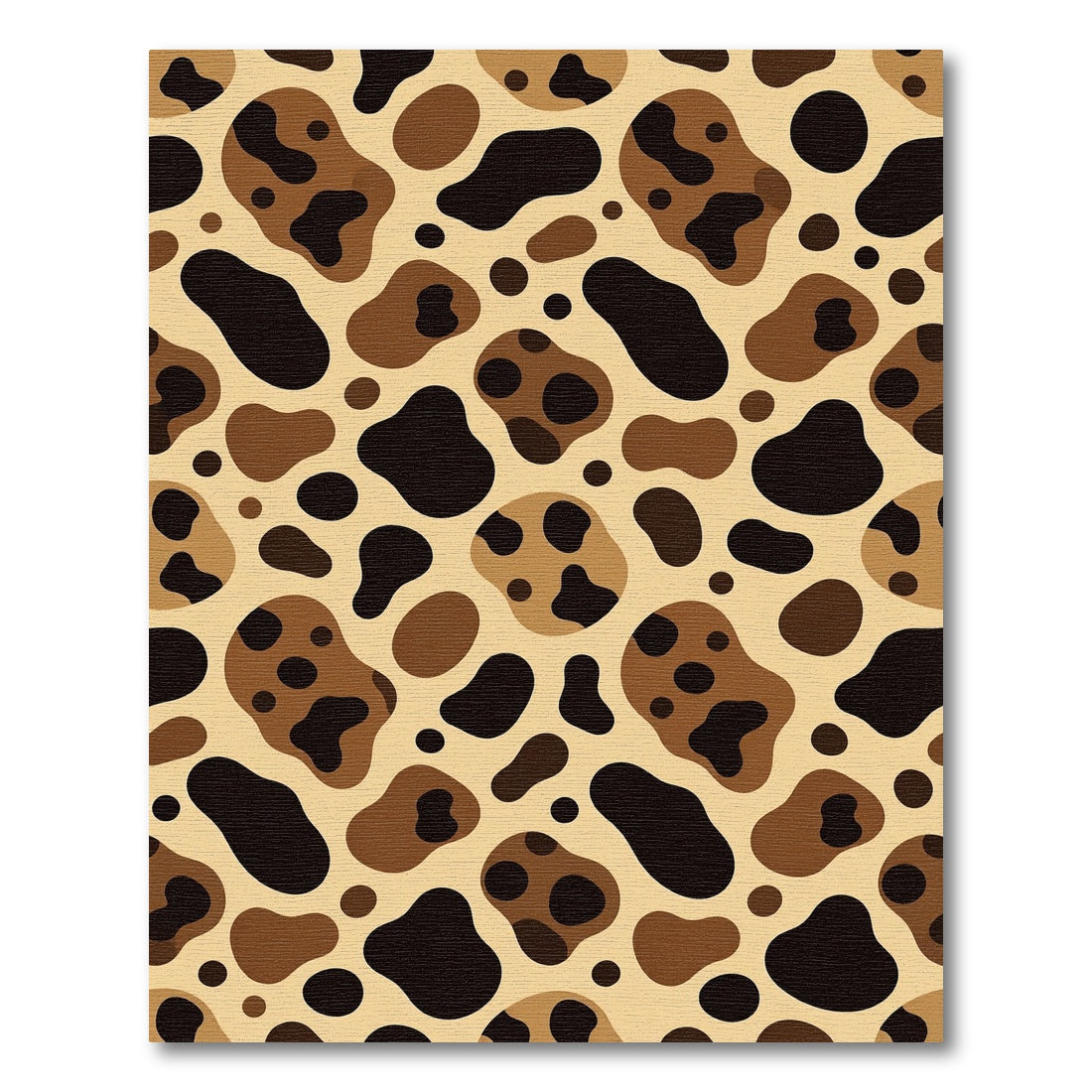 Brown Black Spotted Organic Shapes Rug