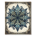 Vintage Blue Botanical Acanthus Medallion Rug