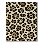 Sophisticated Beige Leopard Flower Rug
