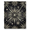 Cosmic Starburst Black And Gold Rug