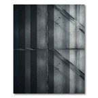 Modern Graphite Linear Concrete Texture Rug
