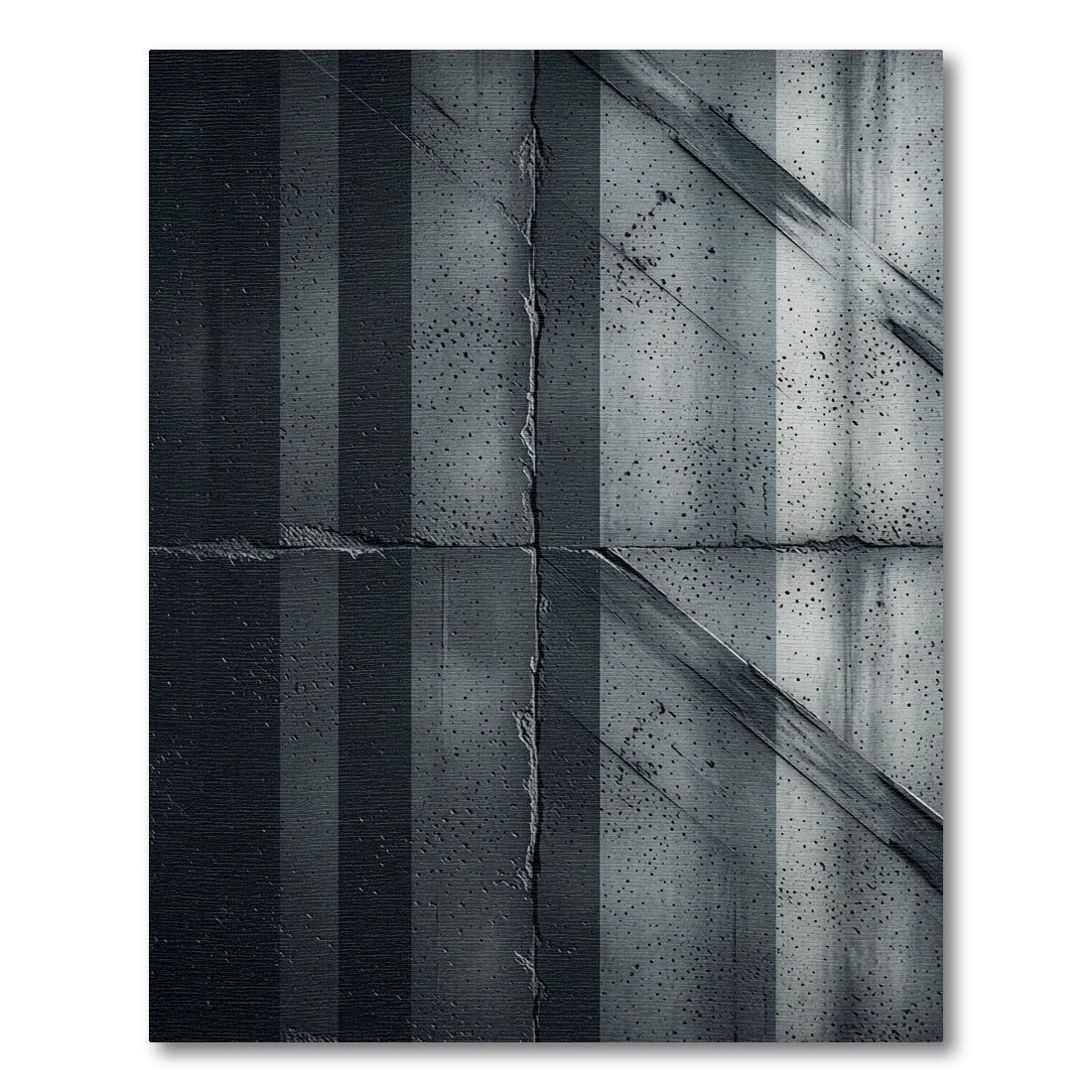 Modern Graphite Linear Concrete Texture Rug