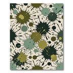 Earthy Tone Splattered Grunge Abstract Rug