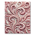 Soft Pink Swirling Floral Detail Rug
