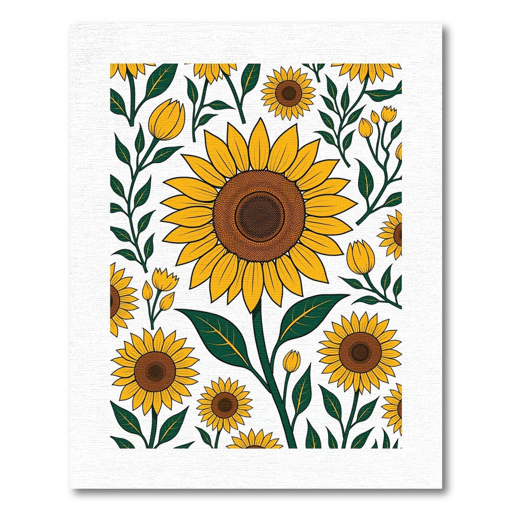 Sunny Yellow Sunflower Fields Bloom Rug