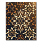 Golden Starburst Floral Medallion Rug