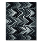 Monochrome Geometric Arrow Industrial Rug