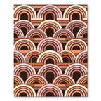 Retro Layered Arch Terracotta Rug