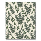 Green Sprigs Botanical Repeating Pattern Rug