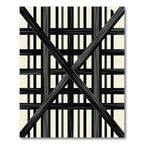 Black Geometric Grate Composition Rug