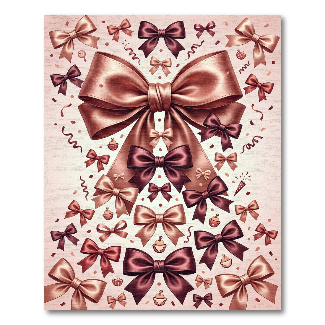 Luxurious Satin Ribbon Bow Celebration Rug