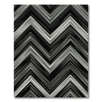 Monochrome Sharp Chevron Jagged Lines Rug