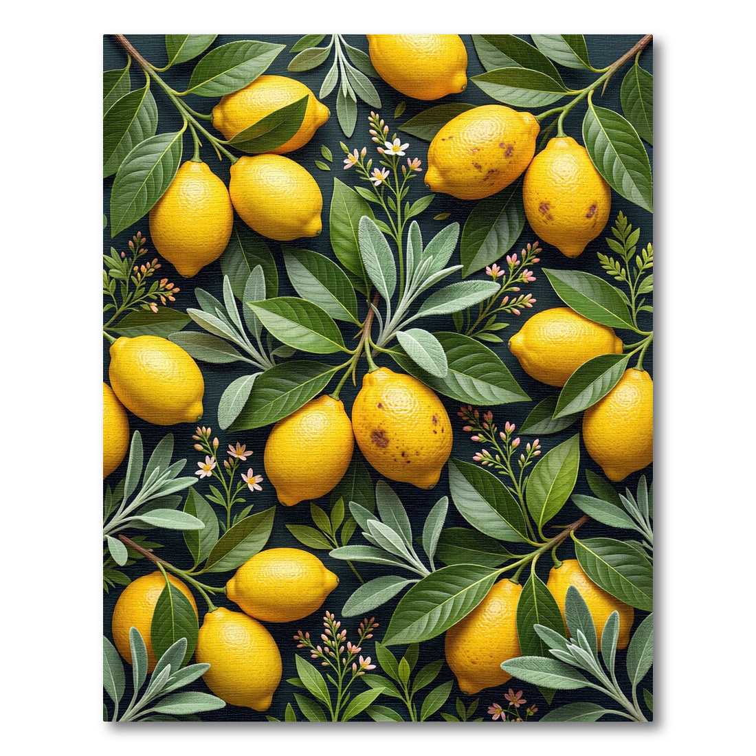 Fresh Zesty Lemon Botanical Garden Rug
