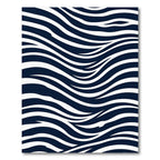 Navy White Dynamic Zebra Stripe Rug