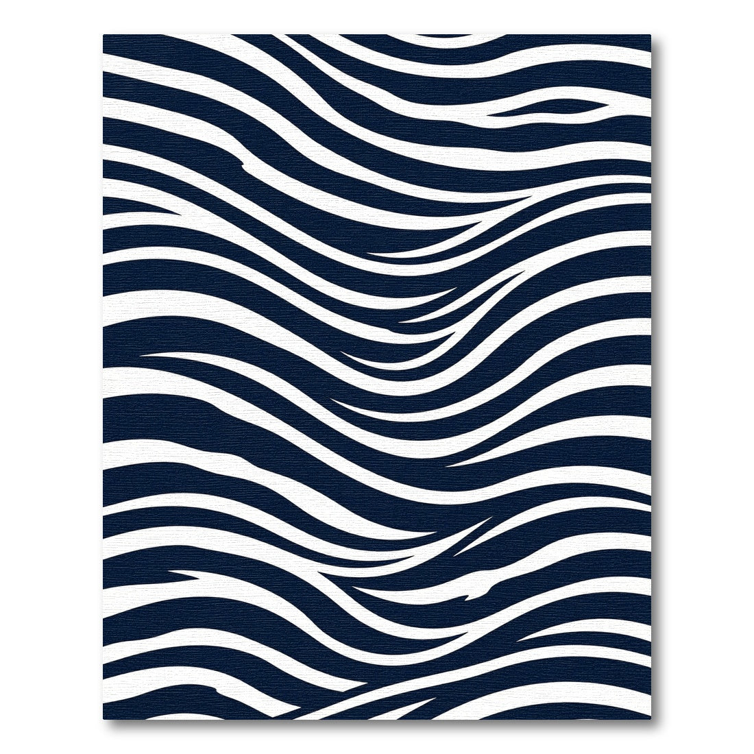 Navy White Dynamic Zebra Stripe Rug