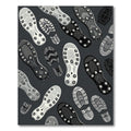 Monochrome Athletic Tread Footprint Rug