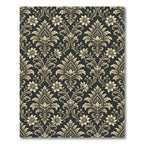 Classic Black and Gold Damask Rug