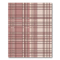 Dusty Rose Plaid Grid Composition Rug