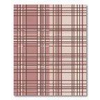 Dusty Rose Plaid Grid Composition Rug
