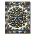 Vintage Charcoal Medallion Botanical Star Rug