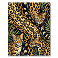 Golden Ocelot Chain Jungle Art Rug