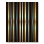 Elegant Gold Black Stripe Rug