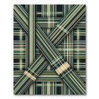 Sage Emerald Plaid Intersecting Lines Rug