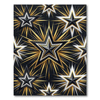 Celestial Gold and Black Starburst Rug