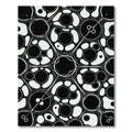 Monochromatic Organic Abstract Flowing Circle Rug