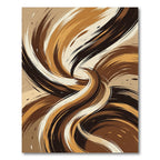 Earthy Swirl Abstract Brush Stroke Rug